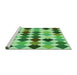 Sideview of Machine Washable Transitional Forest Green Rug, wshpat1170grn