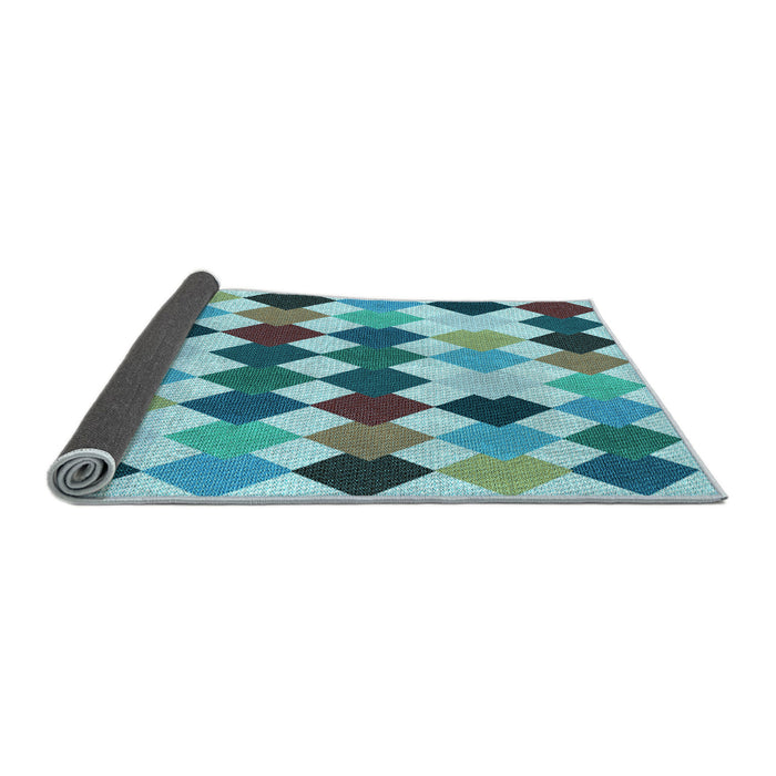 Thickness of Patterned Blue Rug, pat1170lblu