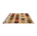 Sideview of Machine Washable Transitional Mahogany Brown Rug, wshpat1170org