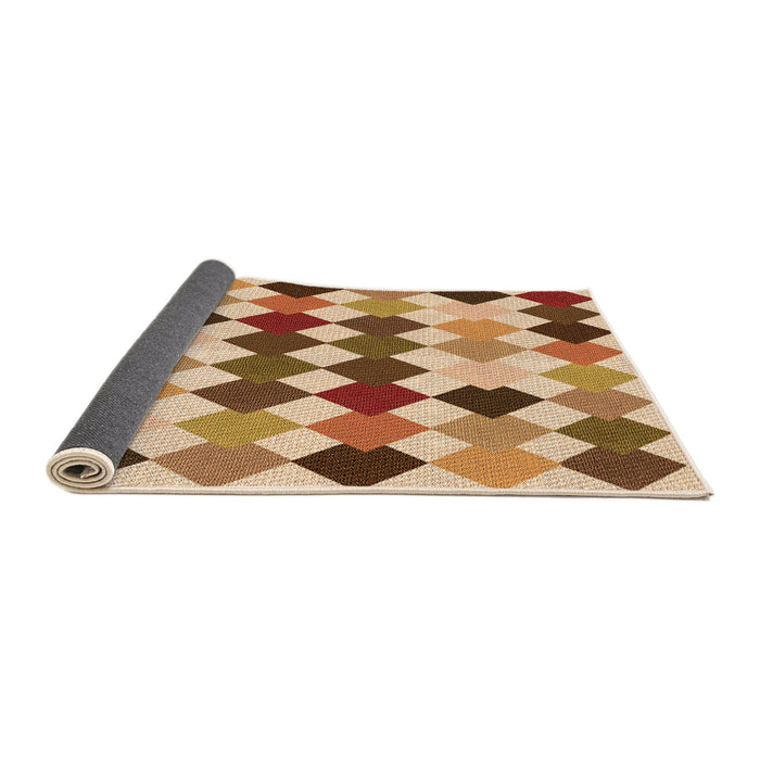 Thickness of Patterned Mahogany Brown Rug, pat1170org