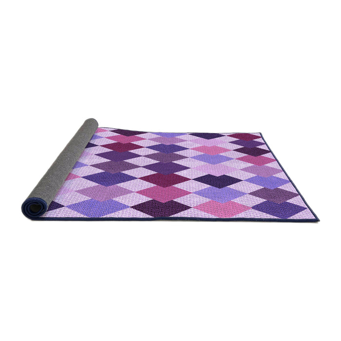 Thickness of Patterned Dark Orchid Purple Rug, pat1170pur