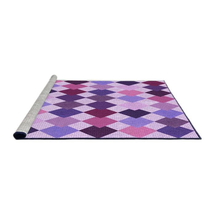 Sideview of Machine Washable Transitional Dark Orchid Purple Rug, wshpat1170pur