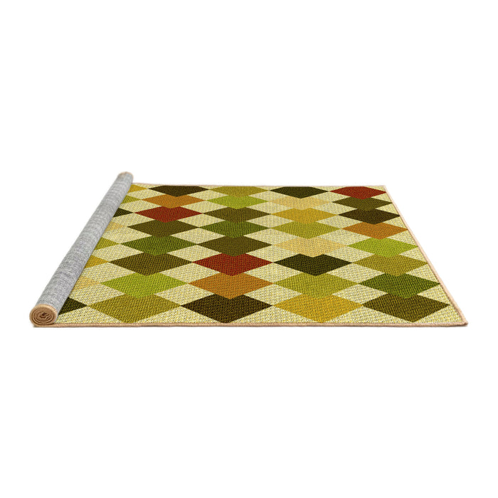 Sideview of Machine Washable Transitional Dark Bisque Brown Rug, wshpat1170yw