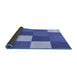 Thickness of Patterned Denim Blue Rug, pat1171blu