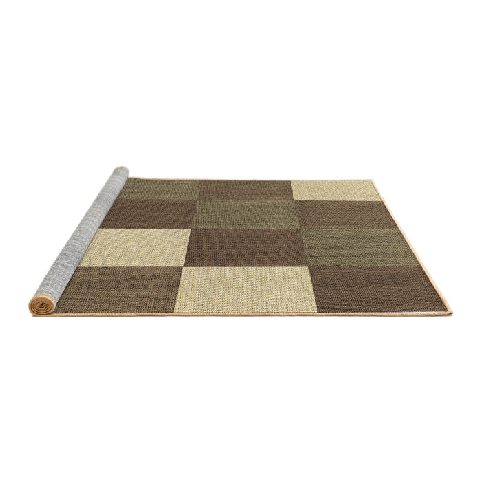 Sideview of Machine Washable Transitional Sepia Brown Rug, wshpat1171brn