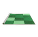 Sideview of Machine Washable Transitional Green Rug, wshpat1171grn