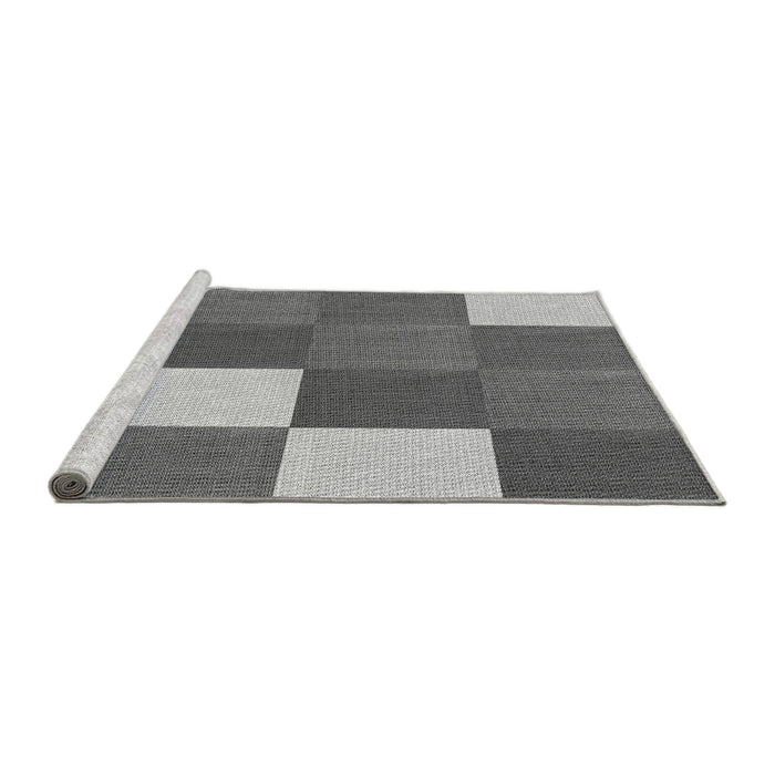 Sideview of Machine Washable Transitional Dark Gray Rug, wshpat1171gry