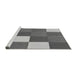 Sideview of Machine Washable Transitional Dark Gray Rug, wshpat1171gry