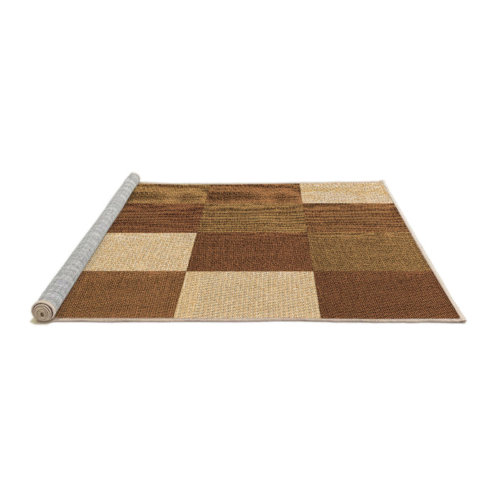 Sideview of Machine Washable Transitional Saddle Brown Rug, wshpat1171org