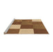 Sideview of Machine Washable Transitional Saddle Brown Rug, wshpat1171org