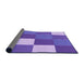 Thickness of Patterned Purple Mimosa Purple Rug, pat1171pur