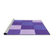 Sideview of Machine Washable Transitional Purple Mimosa Purple Rug, wshpat1171pur