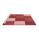 Sideview of Machine Washable Transitional Red Rug, wshpat1171rd