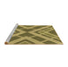 Sideview of Machine Washable Transitional Yellow Rug, wshpat1172brn