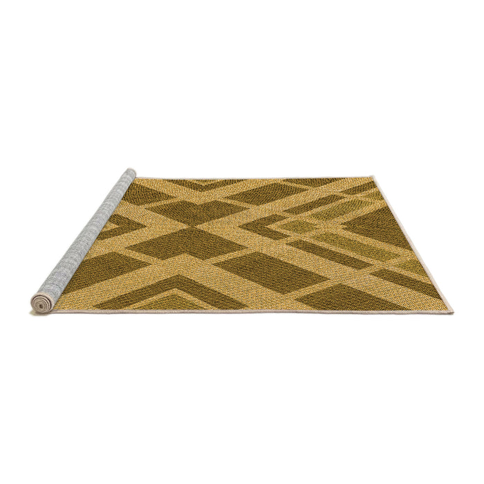 Sideview of Machine Washable Transitional Orange Rug, wshpat1172org