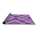 Thickness of Patterned Violet Purple Rug, pat1172pur