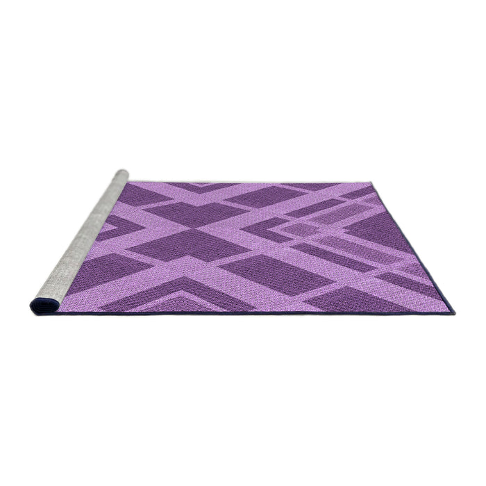 Sideview of Machine Washable Transitional Violet Purple Rug, wshpat1172pur