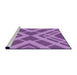 Sideview of Machine Washable Transitional Violet Purple Rug, wshpat1172pur