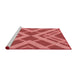 Sideview of Machine Washable Transitional Red Rug, wshpat1172rd