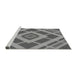 Sideview of Machine Washable Transitional Grey Gray Rug, wshpat1173gry