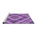 Sideview of Machine Washable Transitional Violet Purple Rug, wshpat1173pur