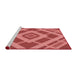 Sideview of Machine Washable Transitional Red Rug, wshpat1173rd