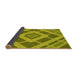 Thickness of Patterned Olive Green Rug, pat1173yw