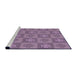 Sideview of Machine Washable Transitional Orchid Purple Rug, wshpat1174pur