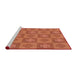 Sideview of Machine Washable Transitional Bright Orange Rug, wshpat1174rd