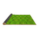 Thickness of Patterned Bright Green Rug, pat1174yw