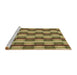 Sideview of Machine Washable Transitional Dark Bronze Brown Rug, wshpat1175brn