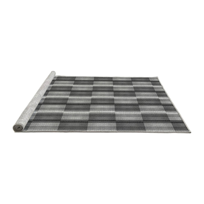 Sideview of Machine Washable Transitional Dark Gray Rug, wshpat1175gry