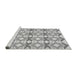 Sideview of Machine Washable Transitional Gray Rug, wshpat1176gry