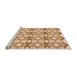 Sideview of Machine Washable Transitional Orange Rug, wshpat1176org