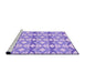 Sideview of Machine Washable Transitional Purple Rug, wshpat1176pur