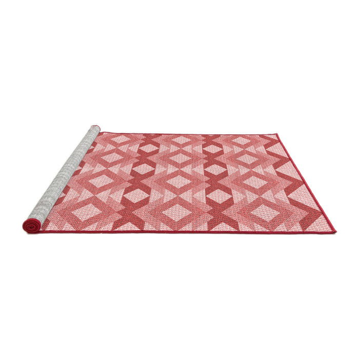 Sideview of Machine Washable Transitional Pink Rug, wshpat1176rd