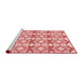 Sideview of Machine Washable Transitional Pink Rug, wshpat1176rd