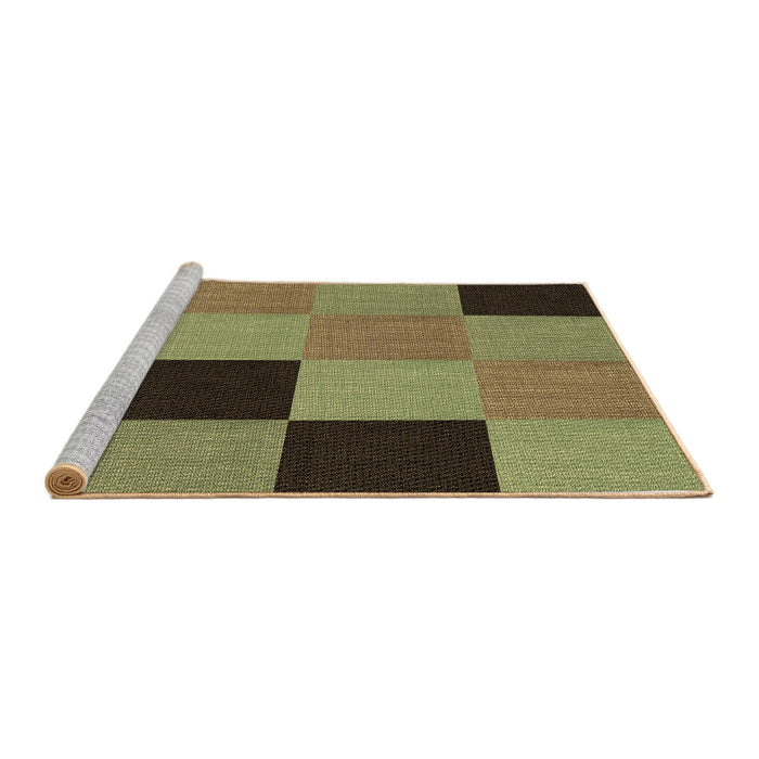 Sideview of Machine Washable Transitional Brass Green Rug, wshpat1177brn