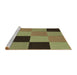 Sideview of Machine Washable Transitional Brass Green Rug, wshpat1177brn