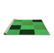 Sideview of Machine Washable Transitional Green Rug, wshpat1177grn