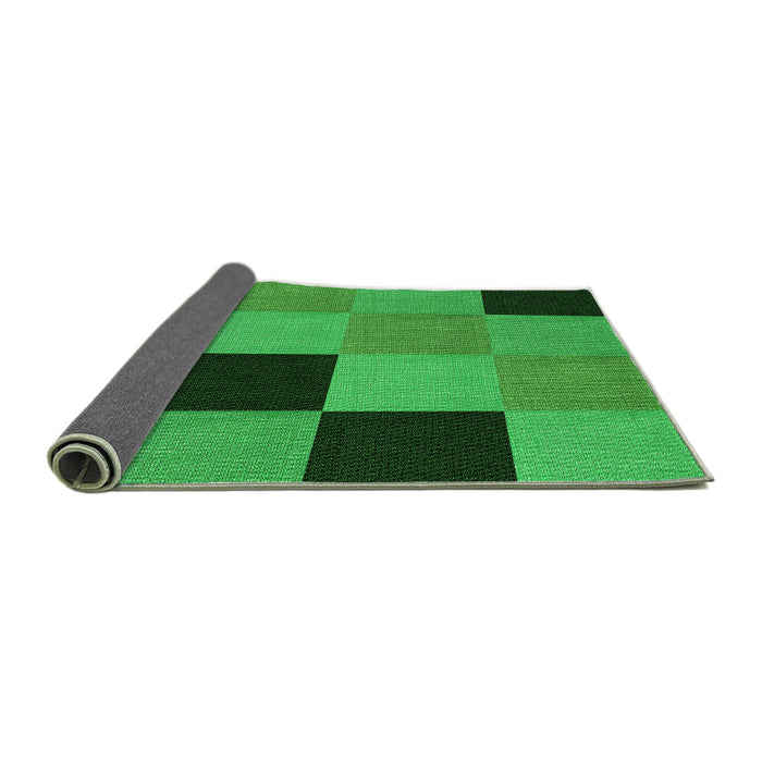 Thickness of Patterned Green Rug, pat1177grn