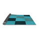 Thickness of Patterned Teal Green Rug, pat1177lblu