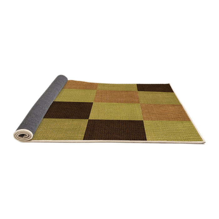 Thickness of Patterned Dark Bronze Brown Rug, pat1177org