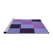 Sideview of Machine Washable Transitional Purple Mimosa Purple Rug, wshpat1177pur