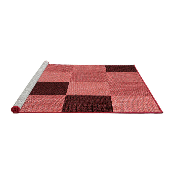 Sideview of Machine Washable Transitional Red Rug, wshpat1177rd