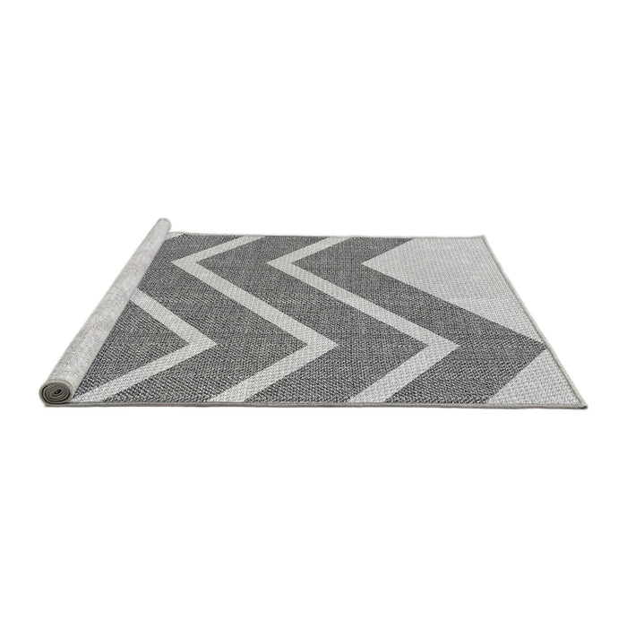 Sideview of Machine Washable Transitional Gainsboro Gray Rug, wshpat1178gry