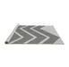 Sideview of Machine Washable Transitional Gainsboro Gray Rug, wshpat1178gry