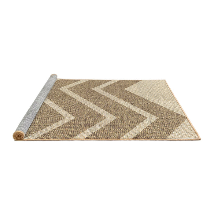 Sideview of Machine Washable Transitional Khaki Gold Rug, wshpat1179brn
