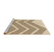 Sideview of Machine Washable Transitional Khaki Gold Rug, wshpat1179brn