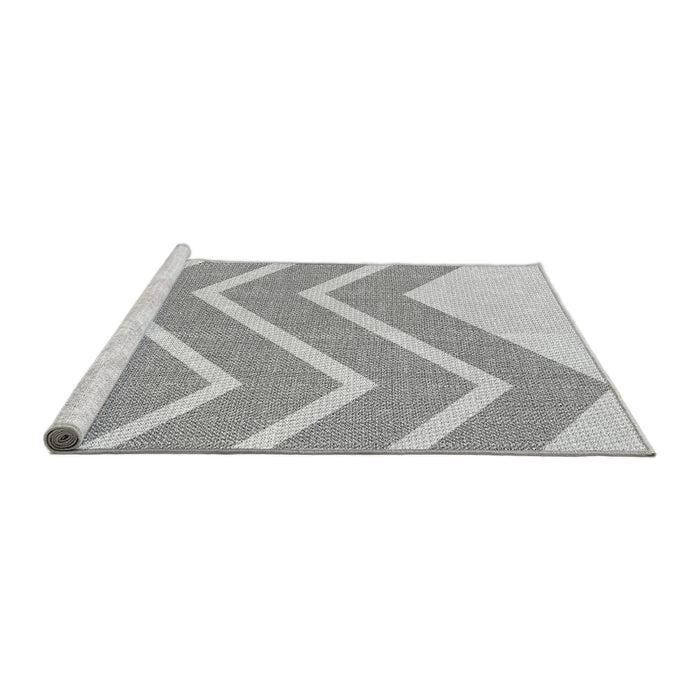 Sideview of Machine Washable Transitional Gray Rug, wshpat1179gry